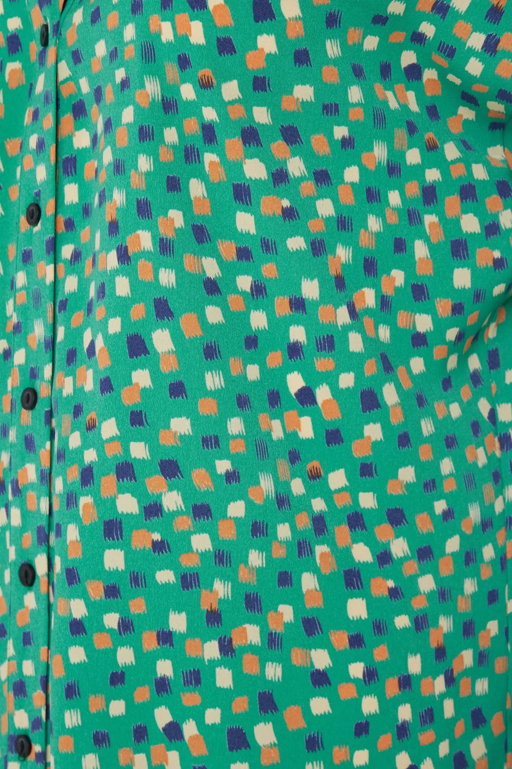 M&Co Womens M&Co Green Spot Print V-Neck Blouse