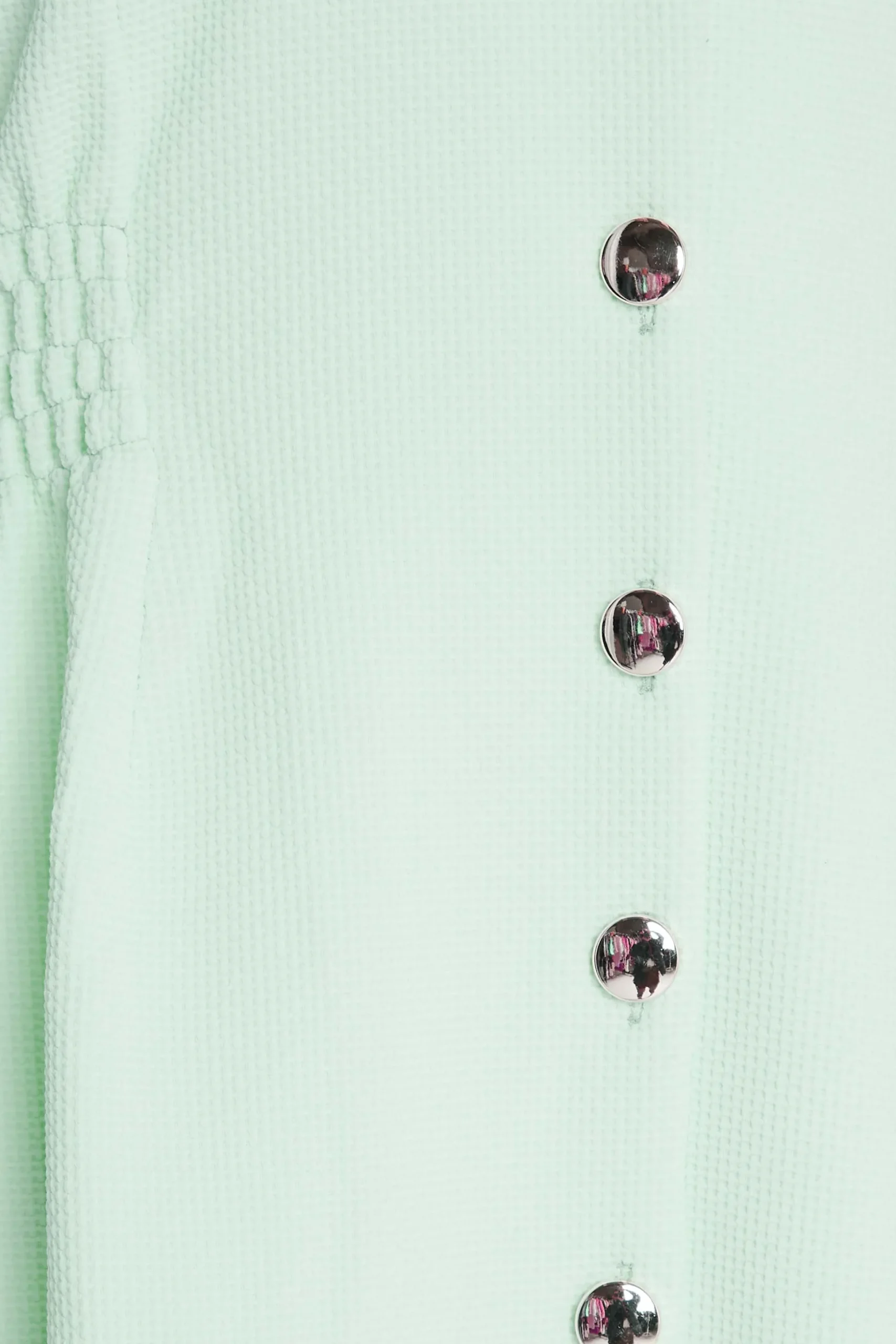 M&Co Womens M&Co Green Textured Button Through Dress