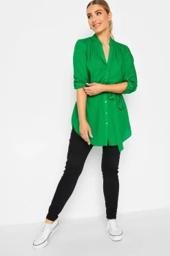 M&Co Womens M&Co Green Tie Waist Blouse