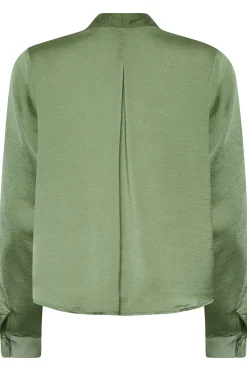 M&Co Womens M&Co Green Wrap Front Blouse