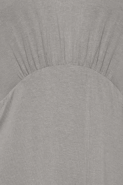 M&Co Womens M&Co Grey Angel Sleeve Split Hem Midi Dress