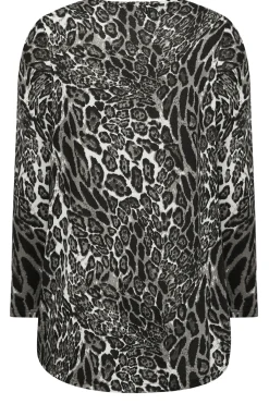 M&Co Womens M&Co Grey Animal Print Jumper
