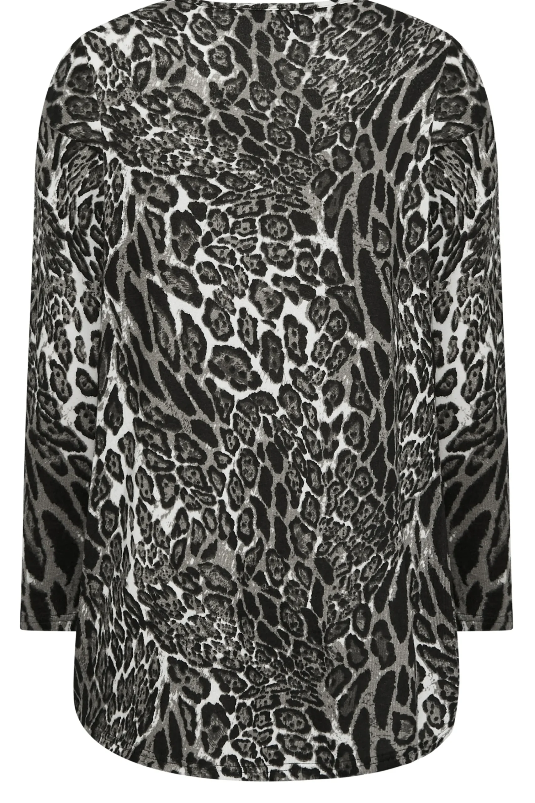 M&Co Womens M&Co Grey Animal Print Jumper