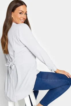 M&Co Womens M&Co Grey Button Through Tunic Shirt