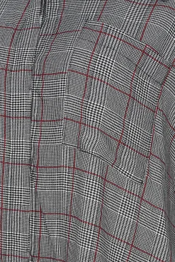M&Co Womens M&Co Grey Check Half Placket Shirt