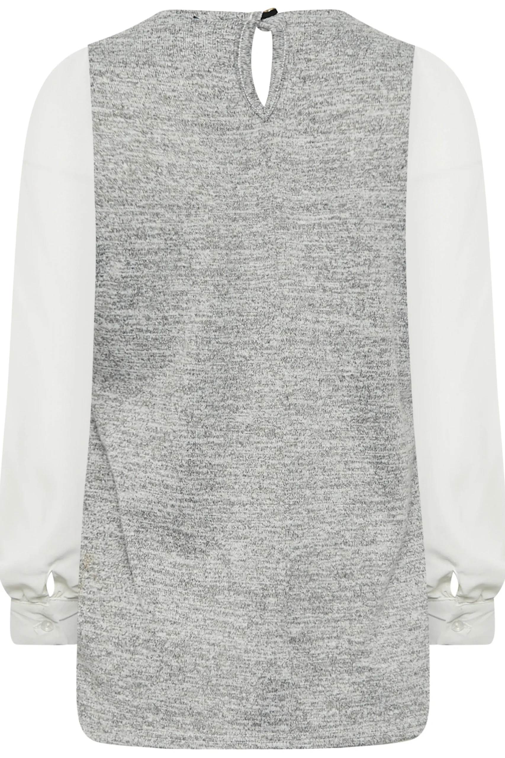 M&Co Womens M&Co Grey Contrast Long Sleeve Top