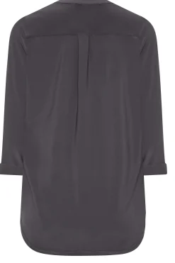 M&Co Womens M&Co Grey Half Placket Jersey Shirt