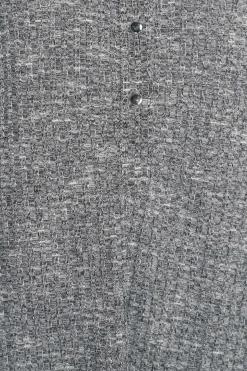 M&Co Womens M&Co Grey Marl Half Placket Jersey Shirt