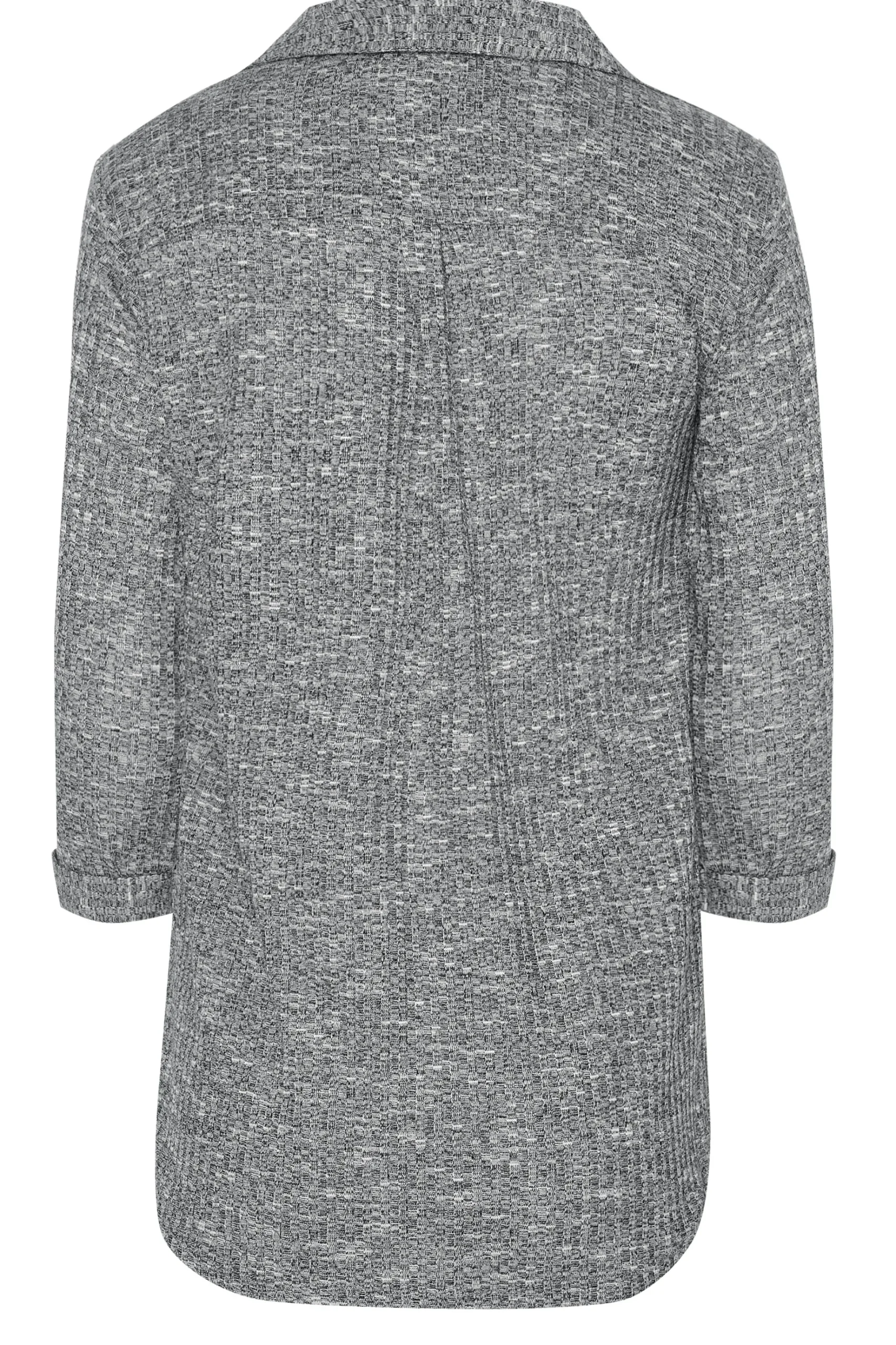M&Co Womens M&Co Grey Marl Half Placket Jersey Shirt