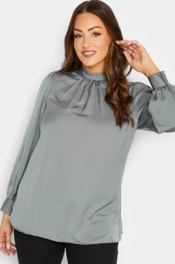 M&Co Womens M&Co Grey Satin Blouse