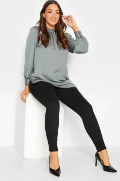 M&Co Womens M&Co Grey Satin Blouse