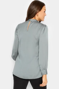 M&Co Womens M&Co Grey Satin Blouse