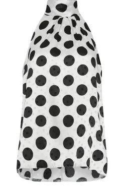 M&Co Womens M&Co Grey Spot Print Halterneck Blouse