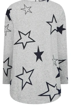 M&Co Womens M&Co Grey Star Print Jumper