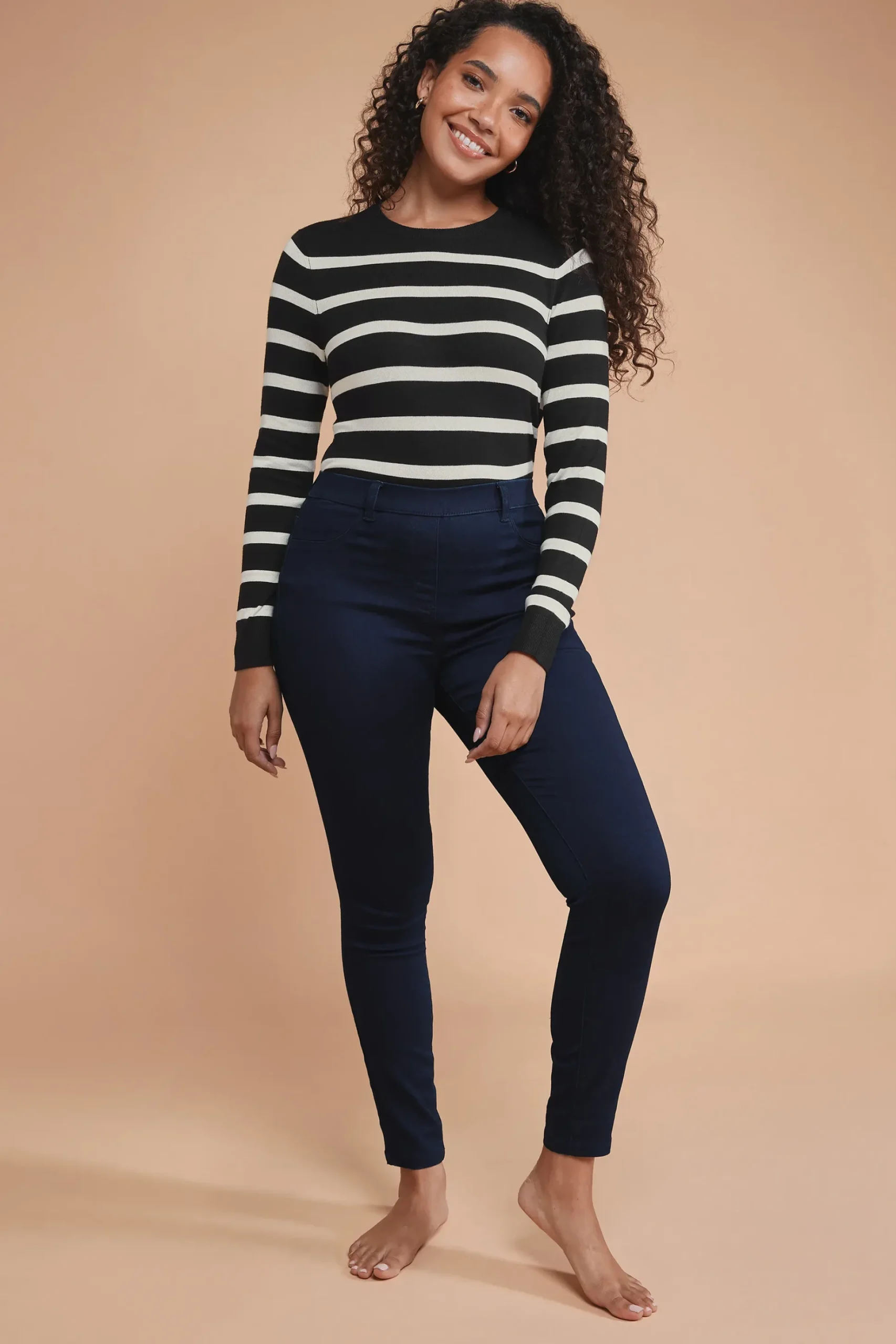 M&Co Womens M&Co Indigo Blue Stretch Jeggings