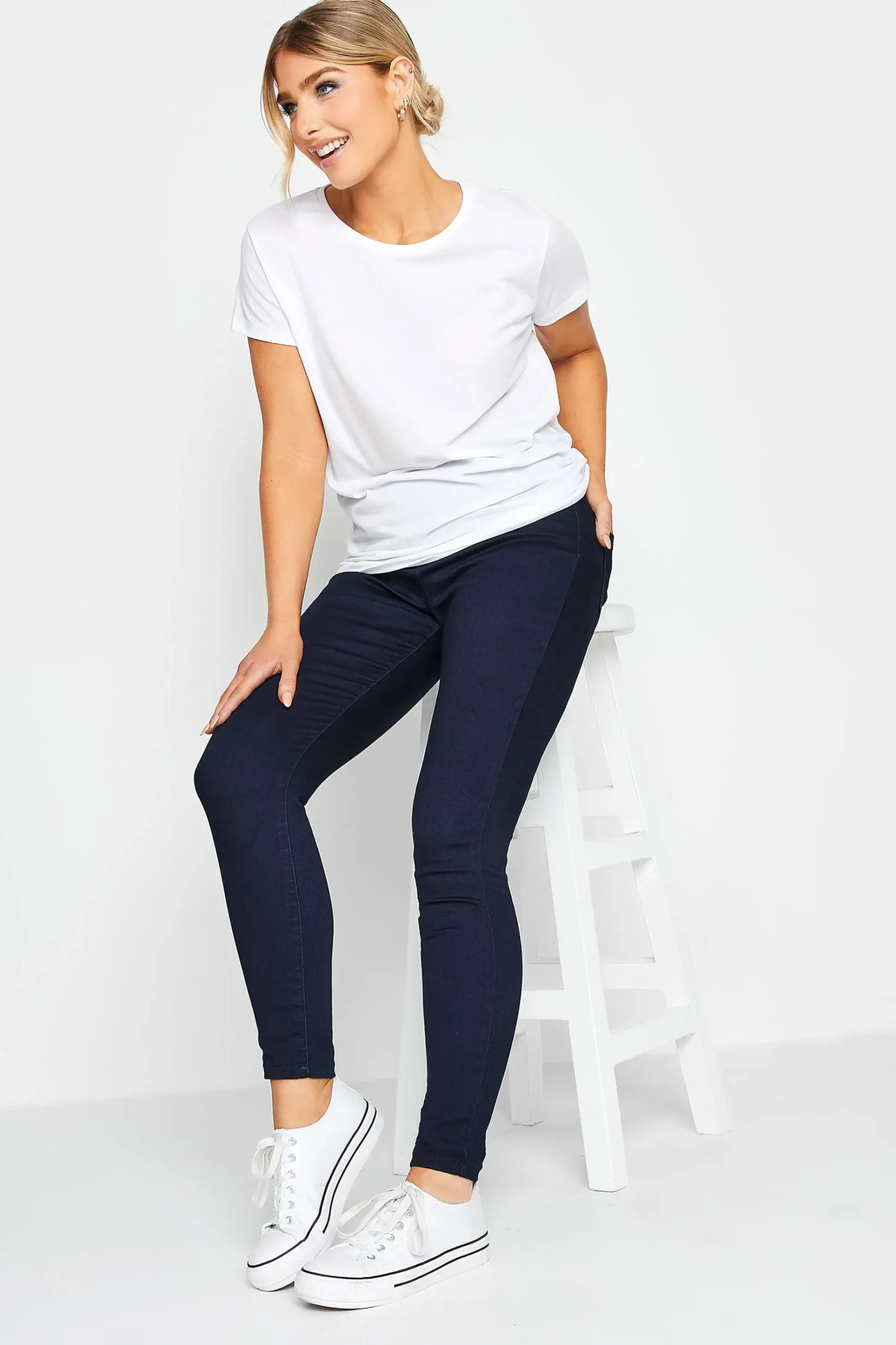 M&Co Womens M&Co Indigo Blue Stretch Jeggings