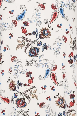 M&Co Womens M&Co Ivory White Paisley Print Blouse