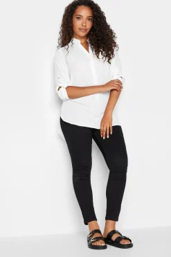 M&Co Womens M&Co Ivory White Tab Sleeve Blouse