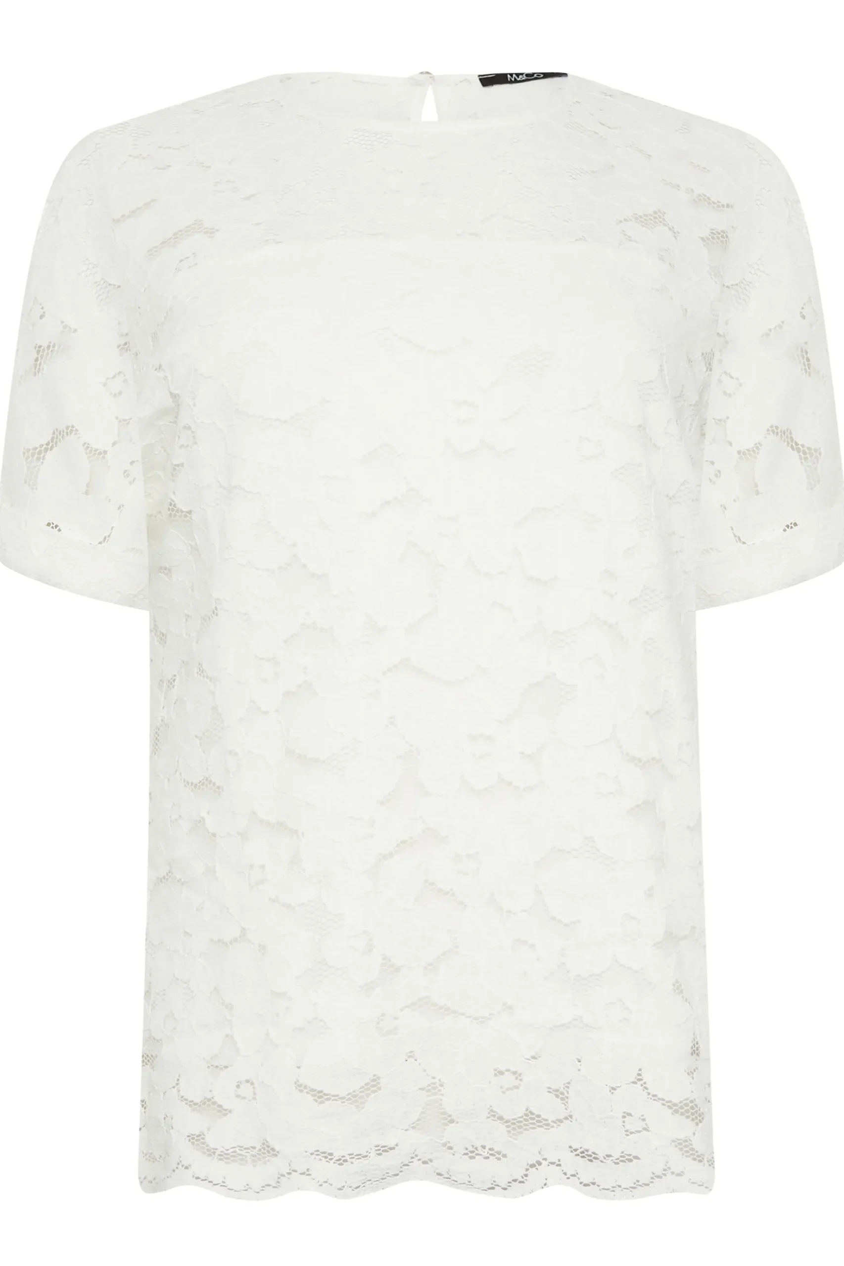 M&Co Womens M&Co Ivory White Lace Blouse