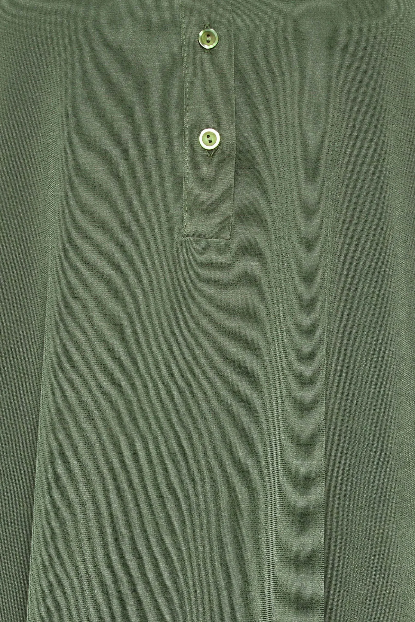 M&Co Womens M&Co Khaki Green Half Placket Shirt