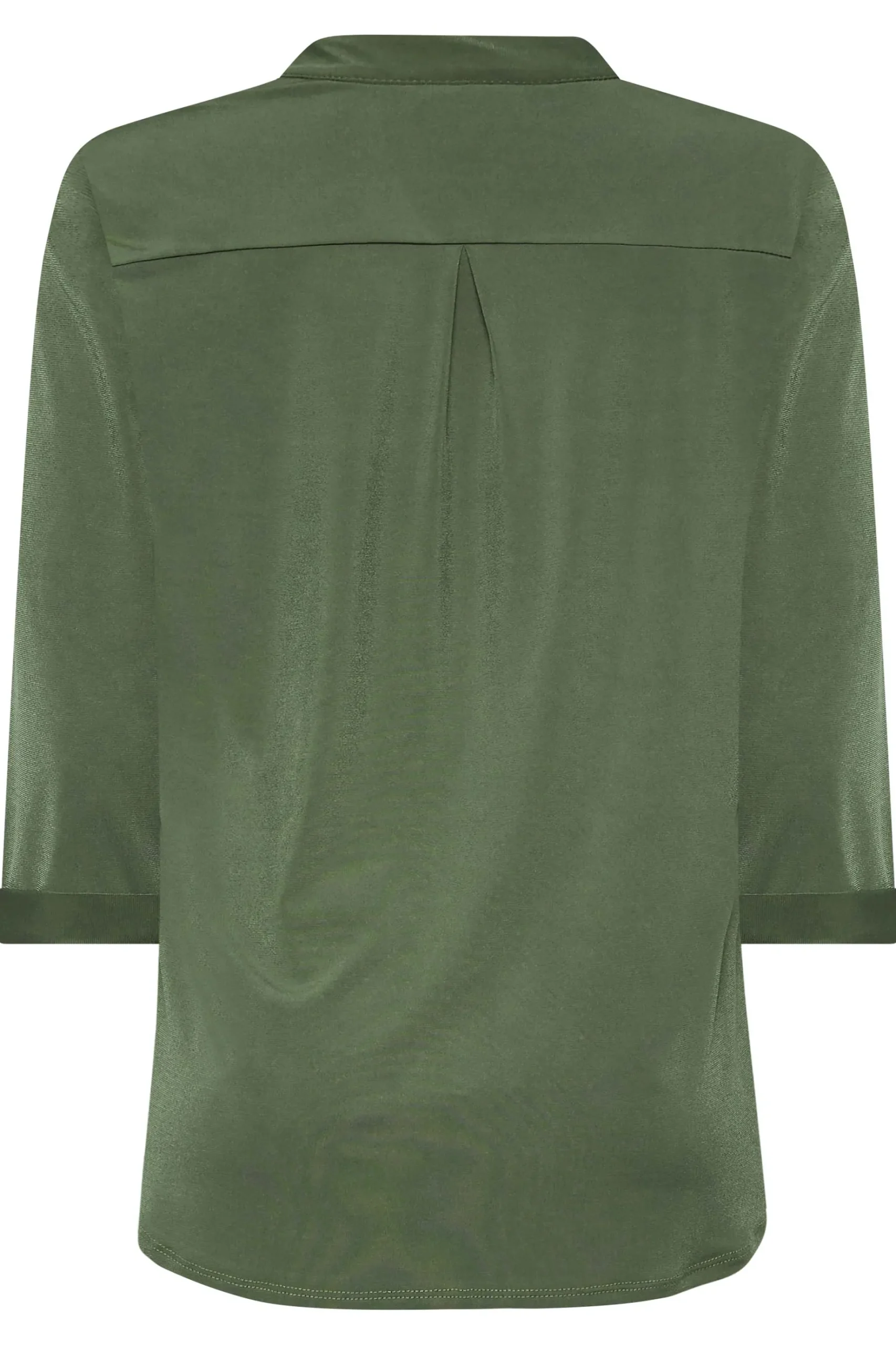 M&Co Womens M&Co Khaki Green Half Placket Shirt
