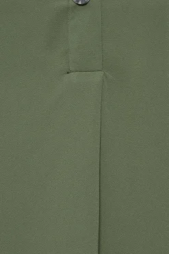 M&Co Womens M&Co Khaki Green Statement Button Tab Sleeve Shirt