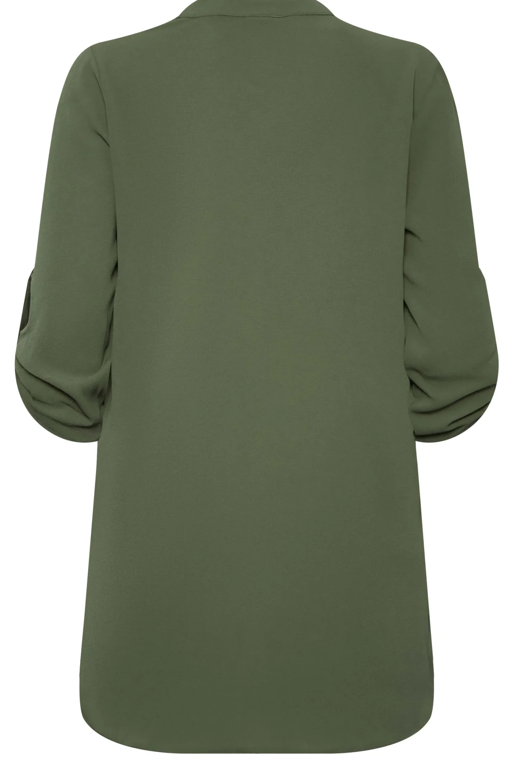M&Co Womens M&Co Khaki Green Statement Button Tab Sleeve Shirt