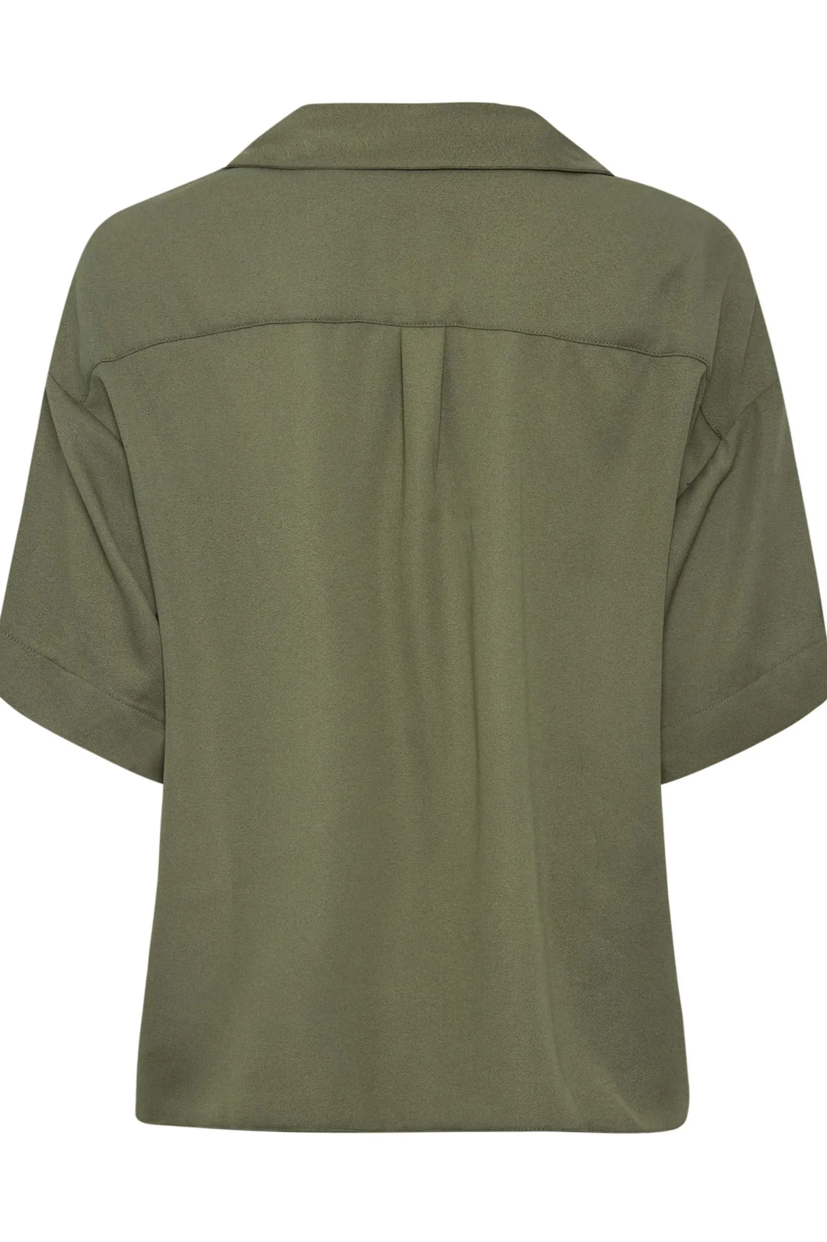 M&Co Womens M&Co Khaki Green V-Neck Wrap Blouse