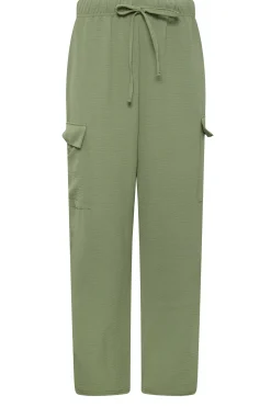 M&Co Womens M&Co Khaki Green Cargo Slim Leg Trousers