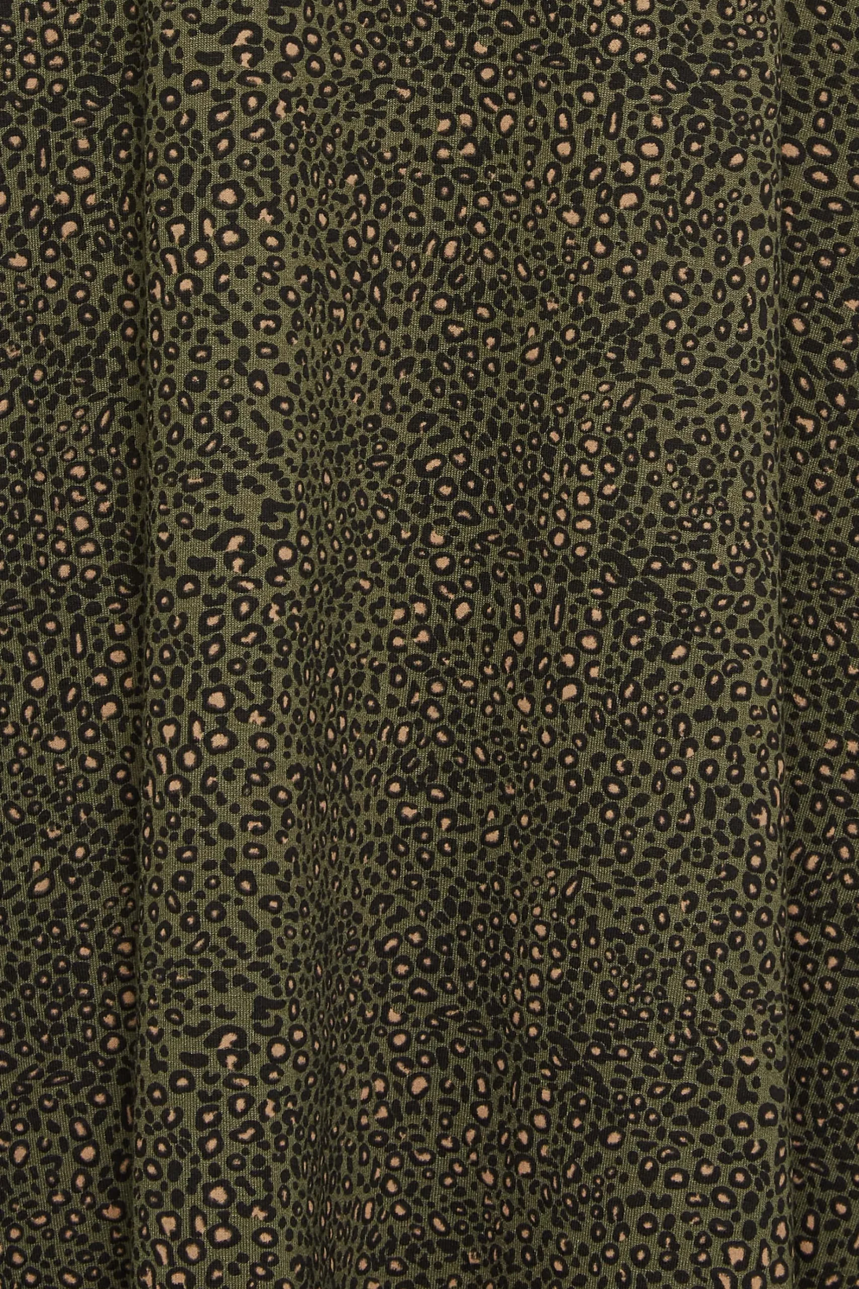 M&Co Womens M&Co Khaki Green Animal Markings Keyhole Maxi Dress