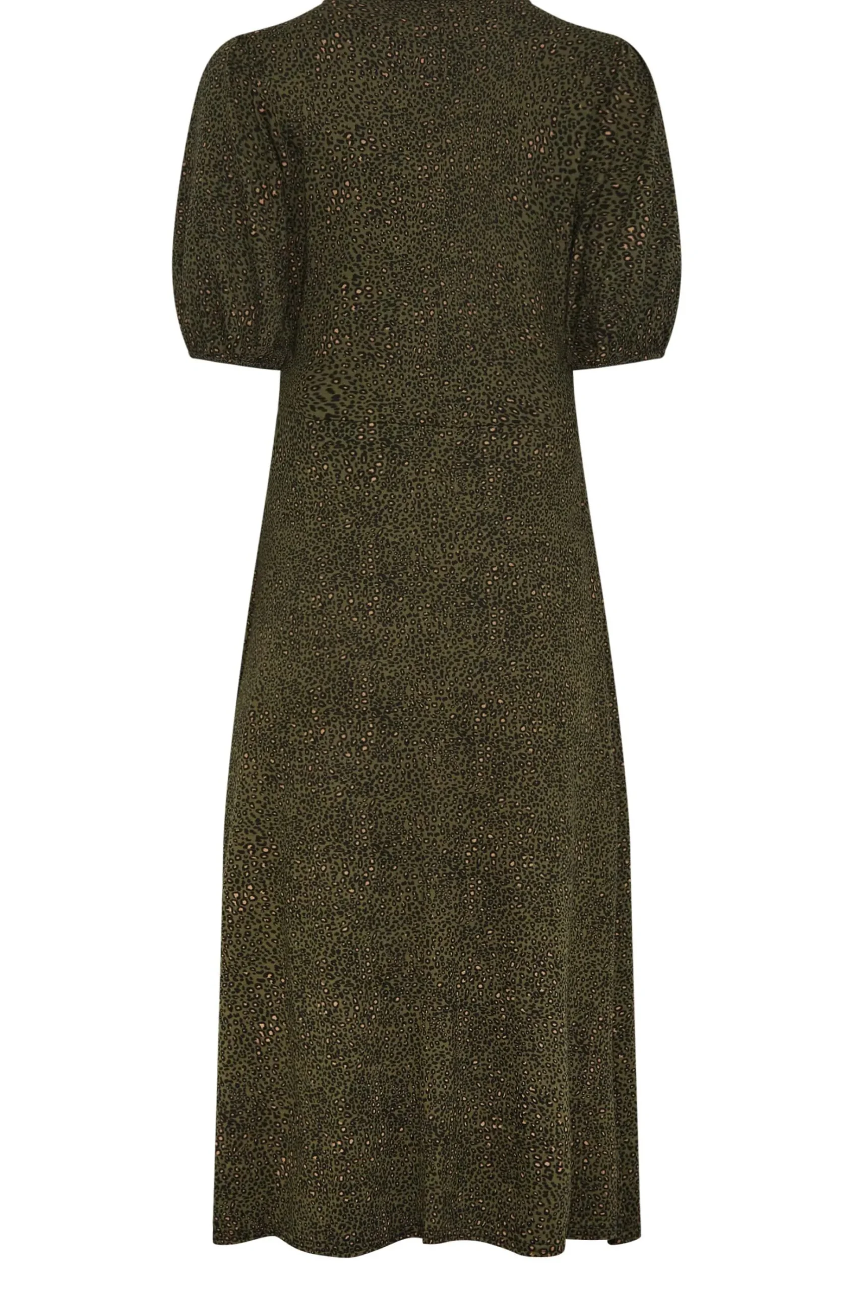 M&Co Womens M&Co Khaki Green Animal Markings Keyhole Maxi Dress