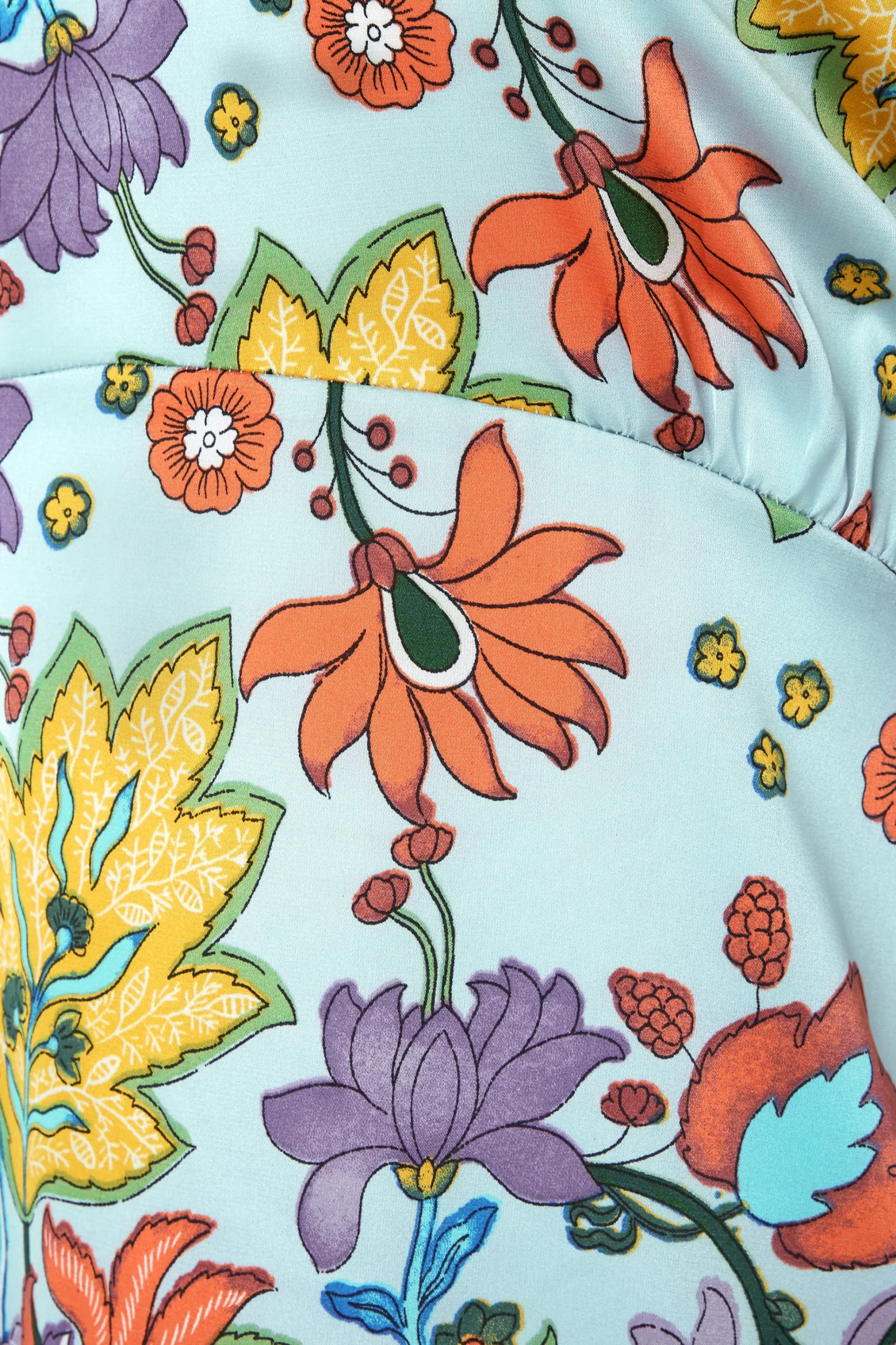 M&Co Womens M&Co Light Blue Floral Tie Back Blouse