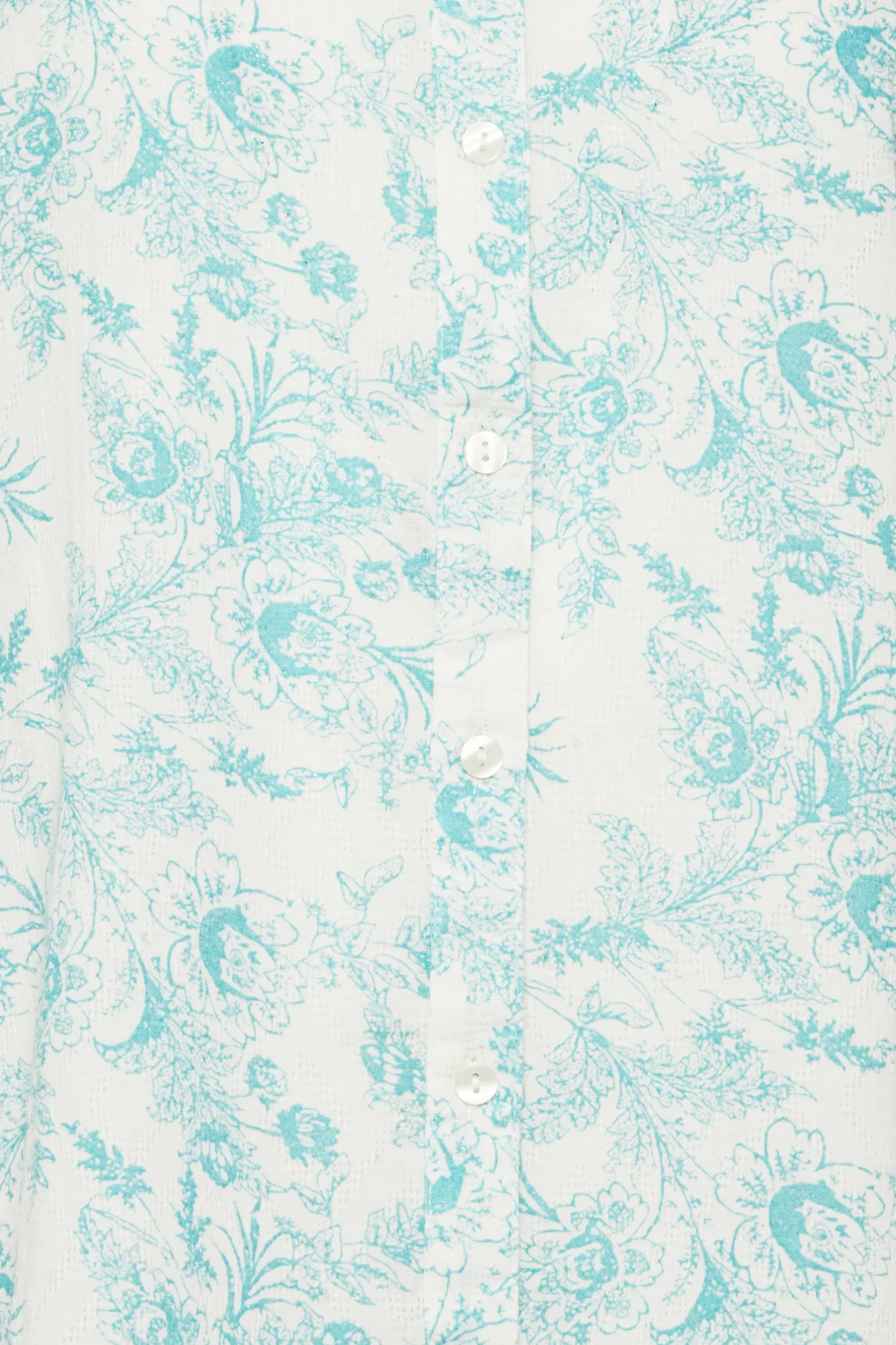M&Co Womens M&Co Light Blue Floral Lace Detail Shirt
