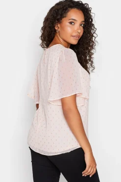 M&Co Womens M&Co Light Pink Glitter Blouse