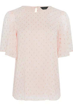 M&Co Womens M&Co Light Pink Glitter Blouse