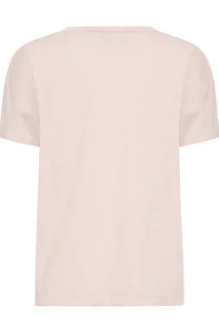 M&Co Womens M&Co Light Pink V-Neck Cotton T-Shirt