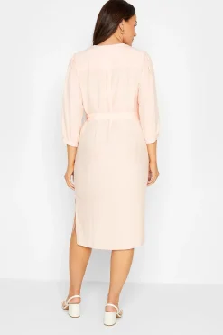 M&Co Womens M&Co Light Pink Tie Waist Tunic Dress