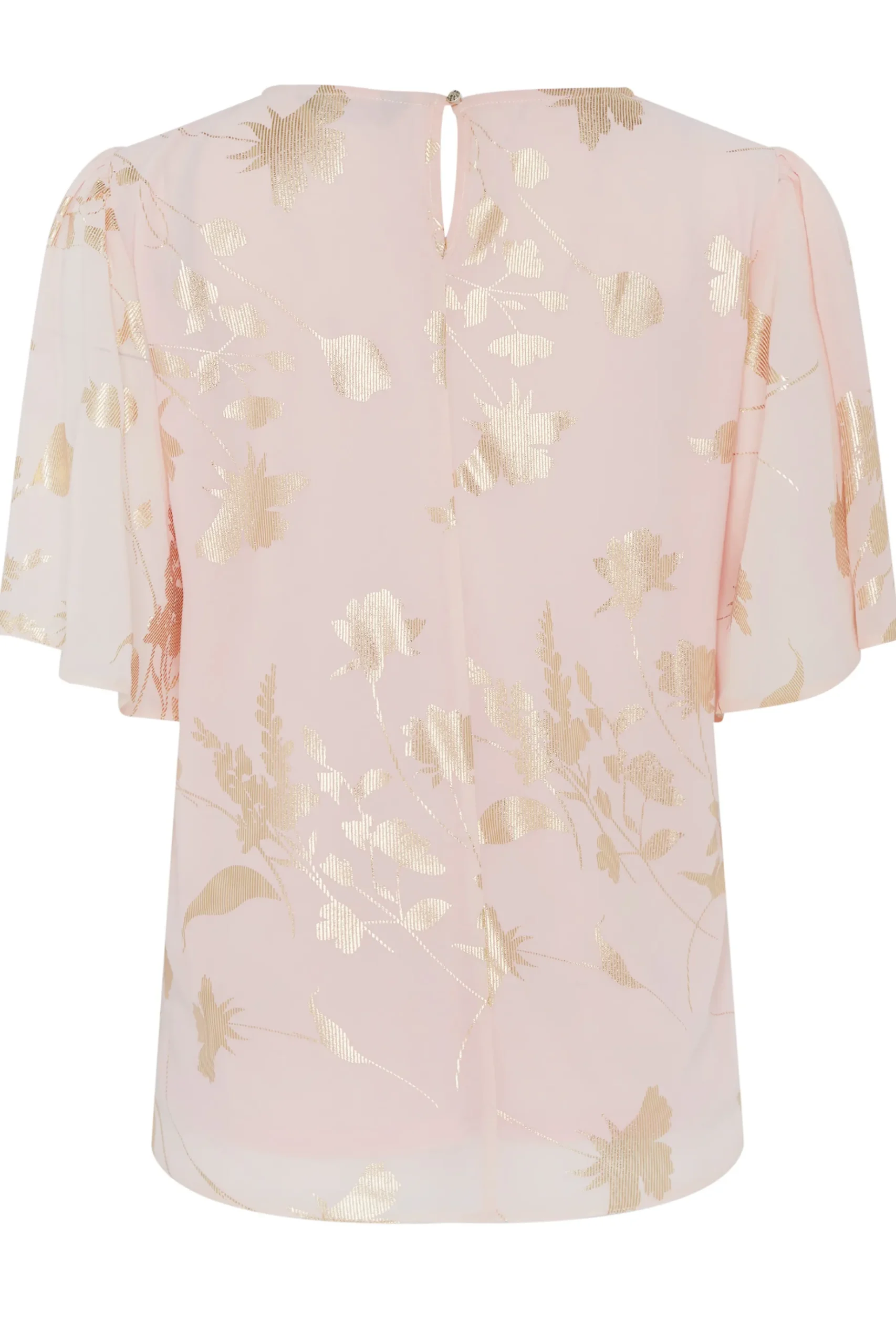 M&Co Womens M&Co Light Pink Floral Shimmer Blouse