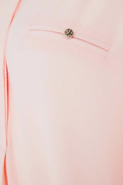M&Co Womens M&Co Light Pink Tab Sleeve Blouse