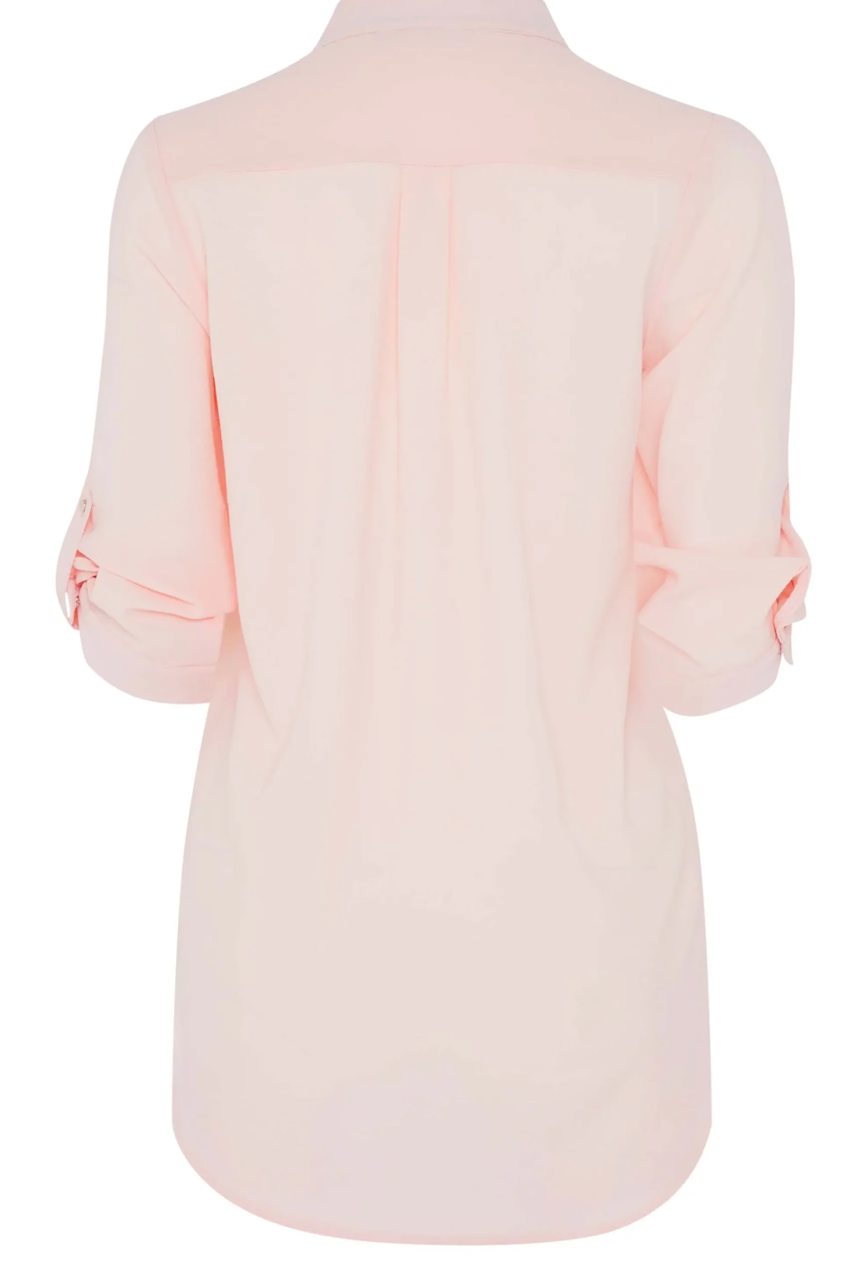 M&Co Womens M&Co Light Pink Tab Sleeve Blouse
