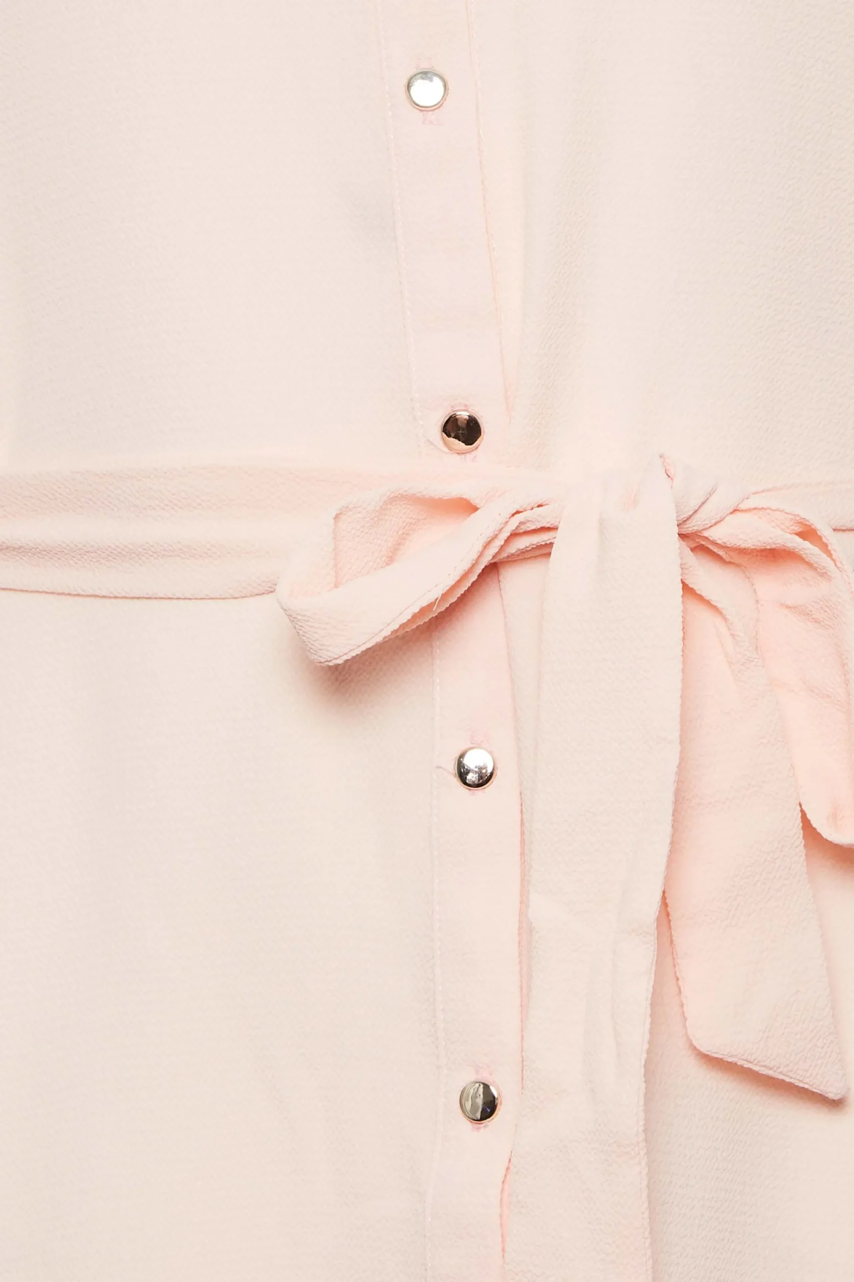 M&Co Womens M&Co Light Pink Tie Waist Tunic Shirt