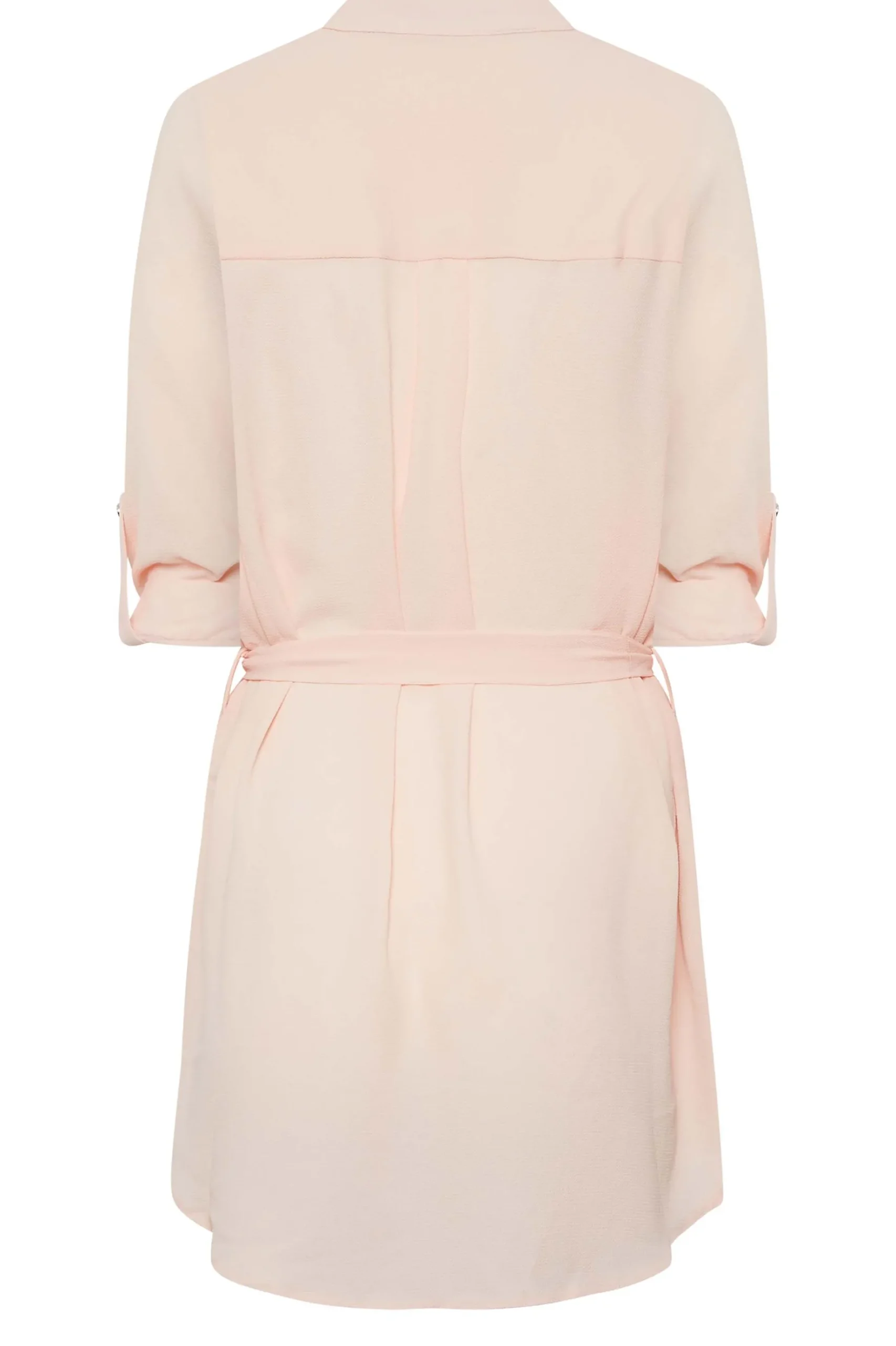 M&Co Womens M&Co Light Pink Tie Waist Tunic Shirt