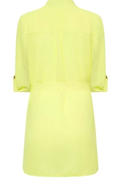 M&Co Womens M&Co Lime Green Tie Waist Blouse