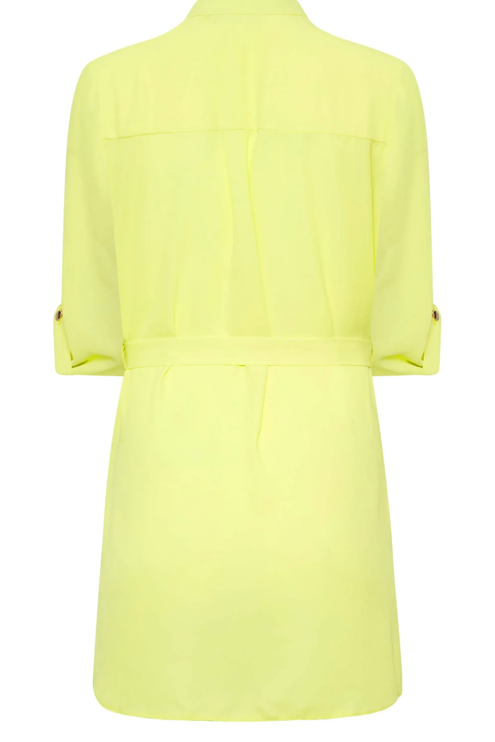 M&Co Womens M&Co Lime Green Tie Waist Blouse