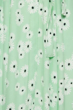 M&Co Womens M&Co Mint Green Daisy Print Maxi Shirt Dress