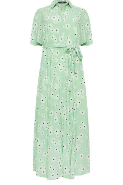 M&Co Womens M&Co Mint Green Daisy Print Maxi Shirt Dress