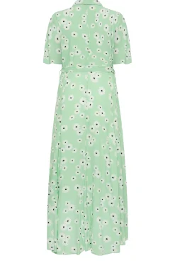 M&Co Womens M&Co Mint Green Daisy Print Maxi Shirt Dress