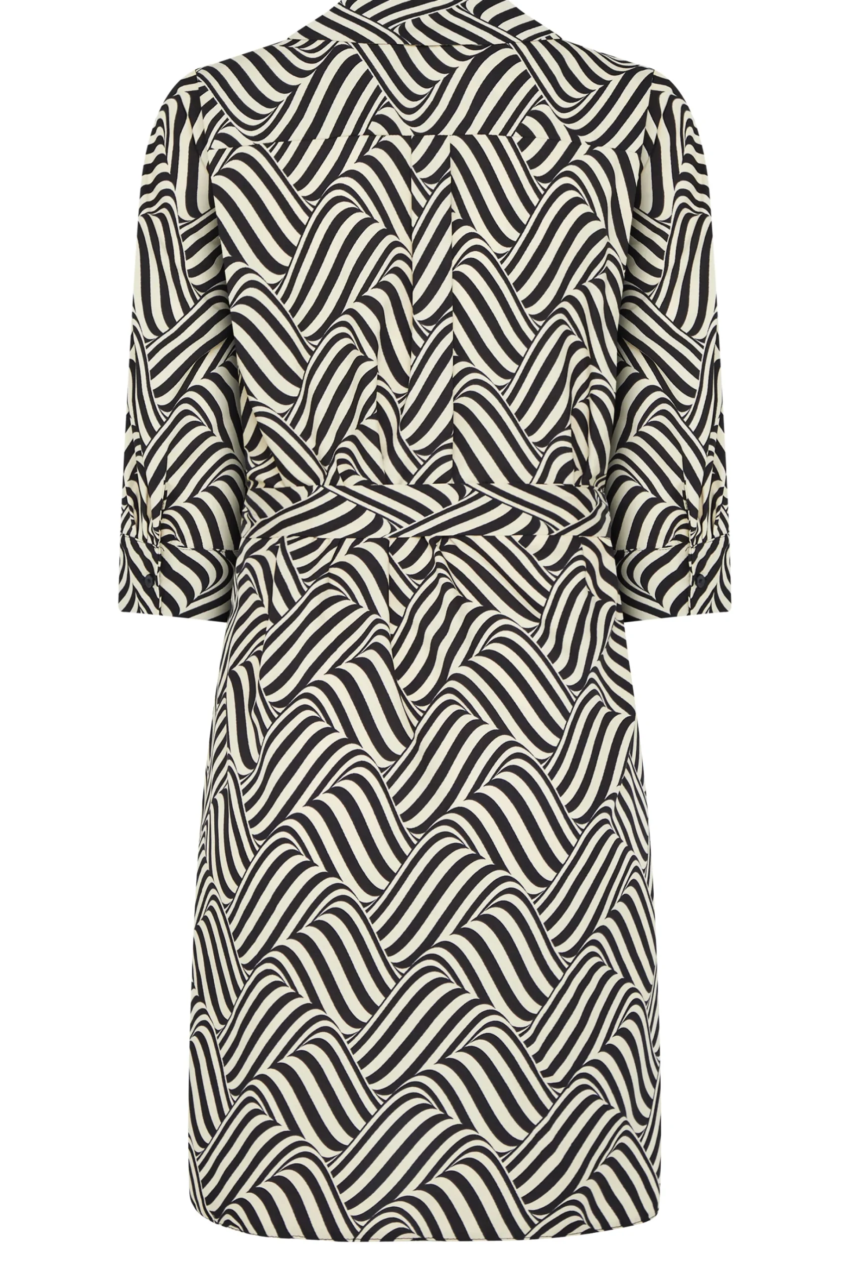 M&Co Womens M&Co Natural Brown Geometric Print Shirt Dress