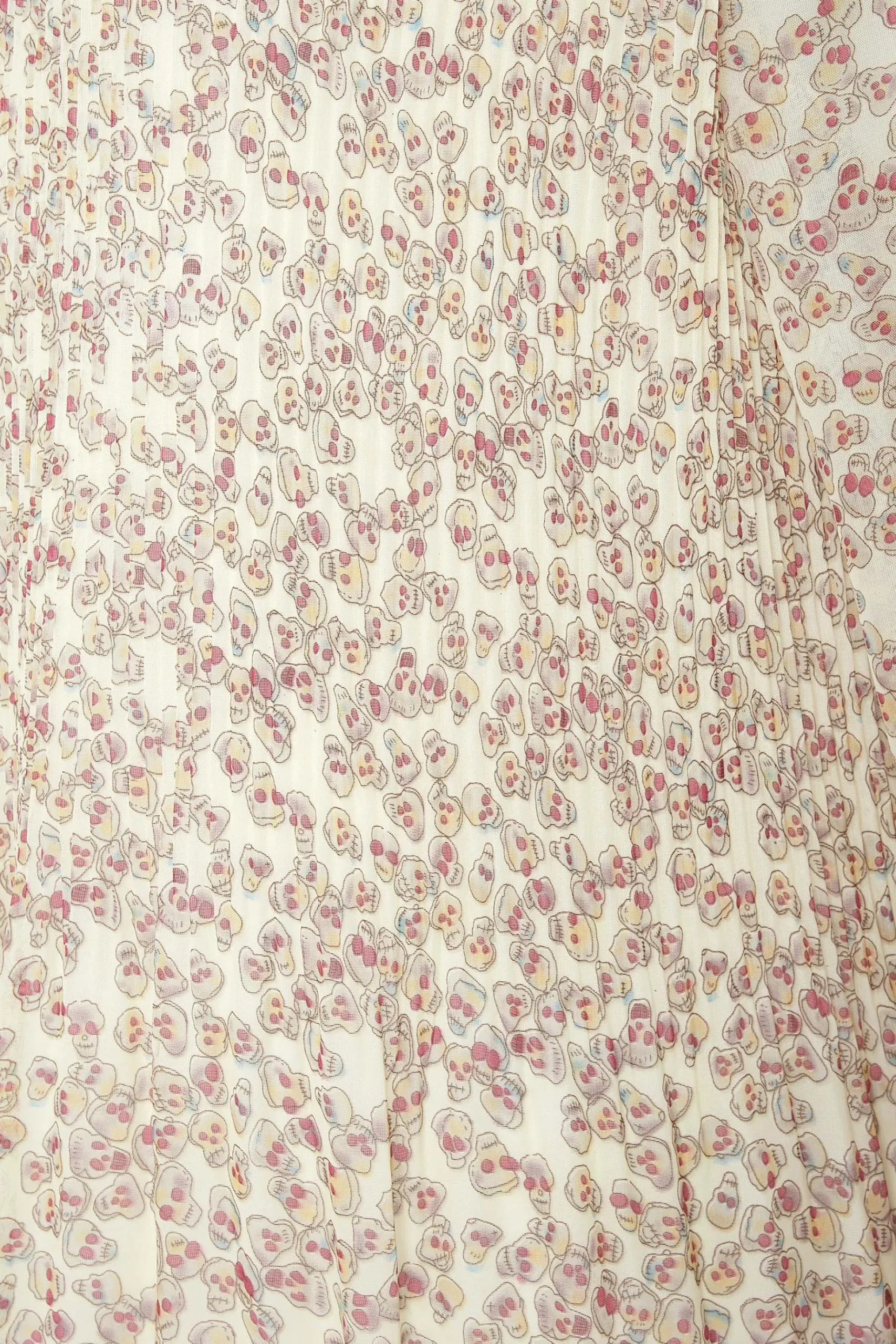 M&Co Womens M&Co Natural Brown Skull Print Pleated Blouse
