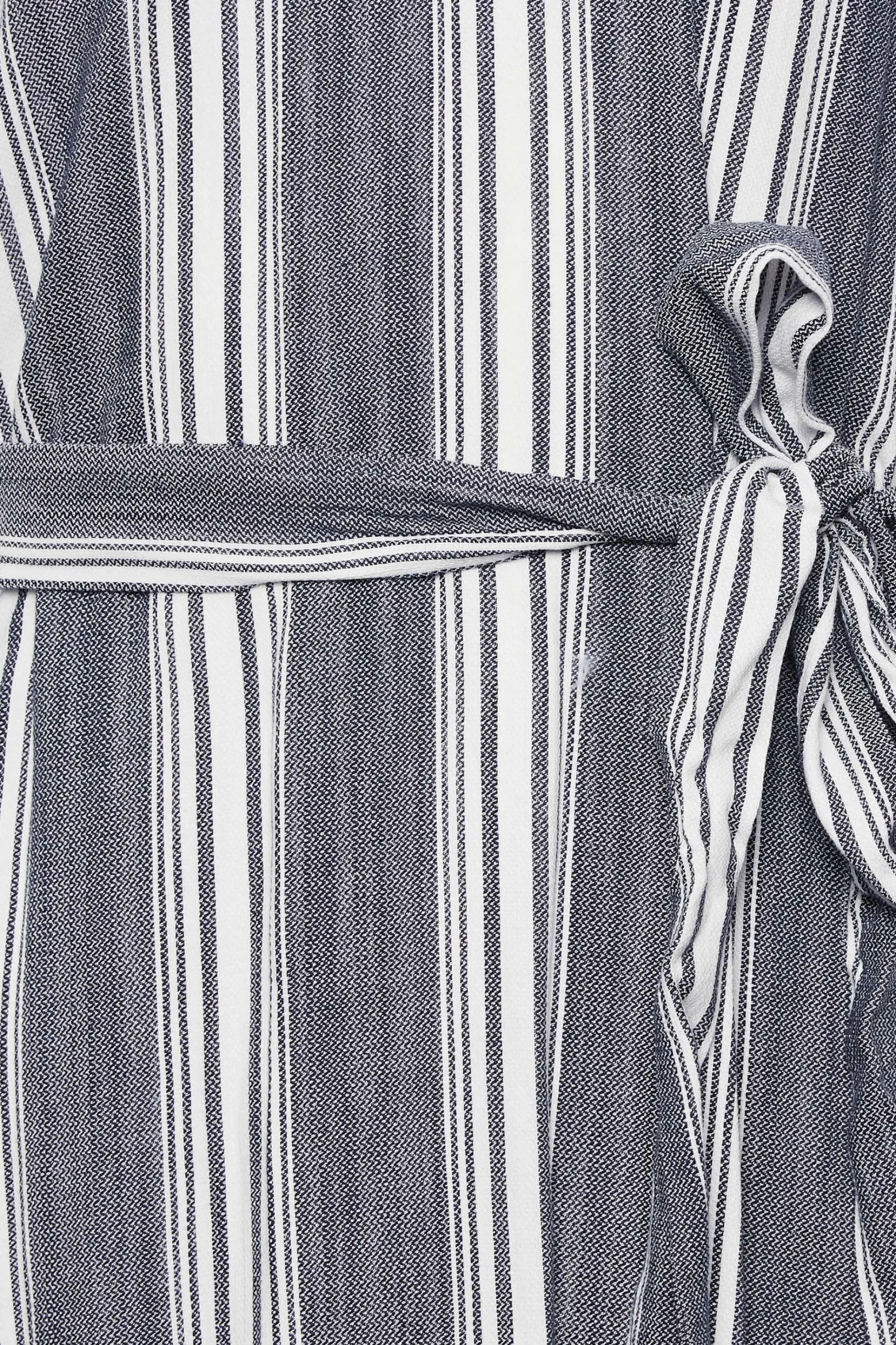 M&Co Womens M&Co Navy Blue Stripe Print Tie Waist Tunic Dress